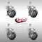 Service Caster 4 Inch SS Thermoplastic Rubber Swivel 1/2 Inch Threaded Stem Caster Set Brake SCC SCC-SSTS20S414-TPRB-TLB-M1015-4 - alternate 4
